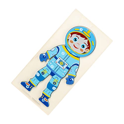 VICASKY Charakterrätsel für Kleinkinder interaktives Puzzle spielbuch Bildungsspielzeug babyspielzeug Birthday Present Puzzles aus Holz für 2 jährige Sky-Blue von VICASKY