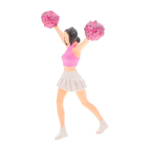 VICASKY Cheerleading -Modell Figur Puppe Cartoon-handtücher Kaninchenhandtücher Sandtischpuppe Puppenmodell Neugeborene Puppe Cartoon-Lappen Kleine Puppe Trendige Leute Puppe Harz von VICASKY