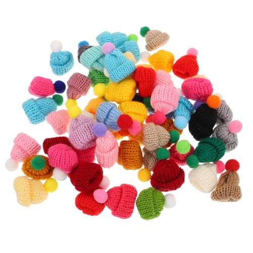 VICASKY DIY Mini ützen Bastelset Bunte Gestrickte Hut Dekorationen Für Und ädchen Handgemachte Bastelmaterialien Für Kreative Projekte von VICASKY