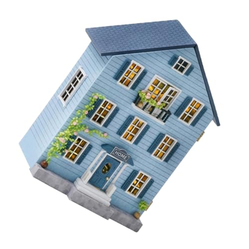 VICASKY DIY Miniatur Holzhaus Bausatz mit Möbeln Kompaktes Mini Puppenhaus für Teens Kreative Festliche Dekoration Holzhandwerk VICASKY DIY Miniatur Holzhaus Bausatz mit Möbeln Kompaktes Mini Puppenhaus für Teens Kreative Festliche Dekoration Holzhandwerk von VICASKY