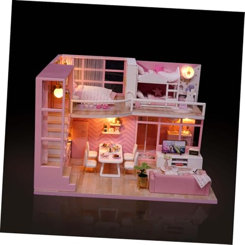 VICASKY DIY Miniaturhaus Bausatz Holzhaus zum Selberbauen Kreatives Handwerk für Familien Einfaches Zusammenbauen Sicheres Material für Fantasievolles und Dekoration VICASKY DIY Miniaturhaus Bausatz Holzhaus zum Selberbauen Kreatives Handwerk für Familien Einfaches Zusammenbauen Sicheres Material für Fantasievolles und Dekoration von VICASKY