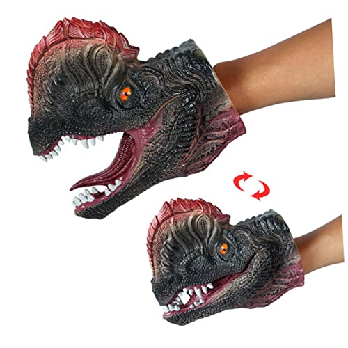 VICASKY Dinosaurier Handschuhe Puppenhandschuhe Tyrannosaurus Handpuppen Für Lebendige Dino Kostü Handschuhe Ideales Für Kleine Dino Fans von VICASKY