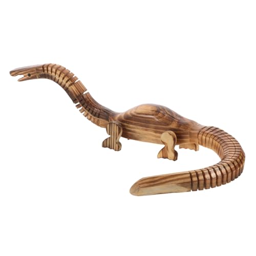 VICASKY Dinosaurier-Modell Spielzeug Dinosaurier Modell Holz Dinosaurier Figur Realistisches Dinosaurier Spielzeug realistischer Dinosaurier Tiermodell-Spielzeug hölzern Light Brown von VICASKY