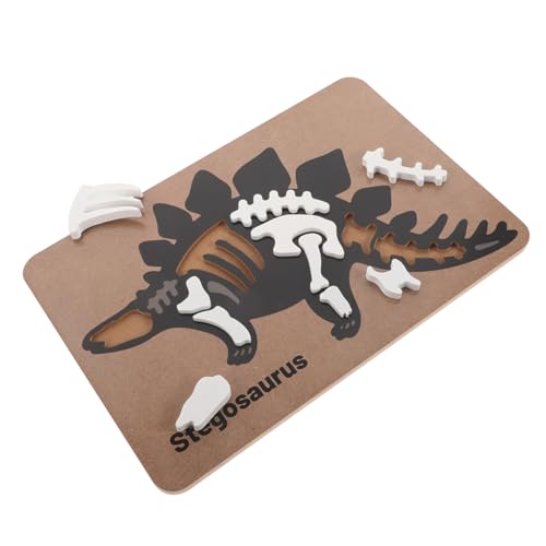 VICASKY Dinosaurier Puzzle Aus Holz Stegosaurus Puzzle Spielzeug Zum Zusammenbauen 3D Dinosaurier Puzzle Spielzeug Kognitives Puzzle Für Kleinkinder Dinosaurier Holzhandwerk Für 1–3 von VICASKY