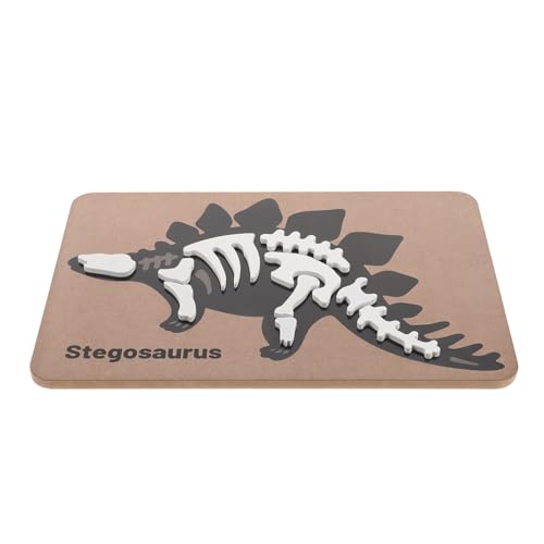 VICASKY Dinosaurier-fossilien-Puzzle Puzzle Aus Holz Stamm Dinosaurier Unfertiger Dinosaurier Aus Holz Dinosaurierspielzeug Für Kleinkinder Sensorisch Sandkasten Black Hölzern von VICASKY