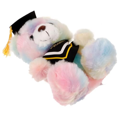 VICASKY Dr. Bärenpuppe Little Bear House Decoration plushbit Graduation Bear Soft Toy Spielzeug Abschlussfeier-Dekoration süßes Bärendekor Cartoon-Bär-Puppe PP Baumwolle Colorful von VICASKY