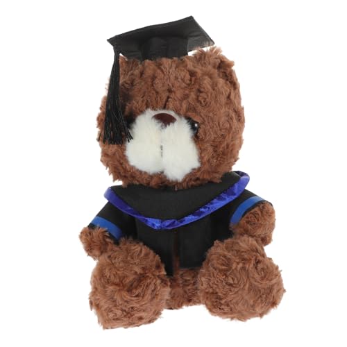 VICASKY Dr. Bärenpuppe Spielzeug Kuscheltier Bären Bär Mit Abschlusskappe Kleiner Abschlussbär Graduierung Blumenstrauß Bären Plüsch-Grad-bär Bär Dekoration Tiere Mini-bär Pp Baumwolle von VICASKY