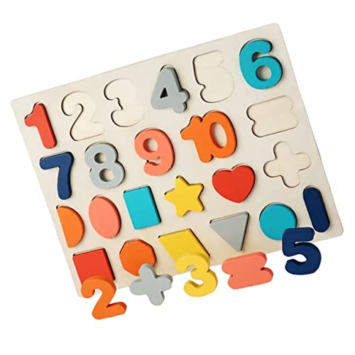 VICASKY Dreidimensionales Puzzle Würfel-rätsel Mathe-lernrätsel Gehirnspielzeug Zahlenlernspielzeug Für Kinder Spielzeug Aus Holz Holzperlen Wortspiele Sehen Holzblöcke Hölzern Colorful von VICASKY