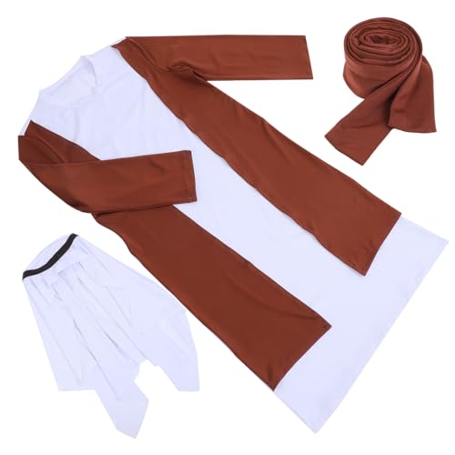 VICASKY Dubai Shepherd-Kleidung Ritterkostüm Für Jungen Jedi-kostüm Halloween-hirtenstab Arabische Kostümmänner Arabisches Prinzenkostüm Arabisches Kostüm Für Männer Polyester von VICASKY