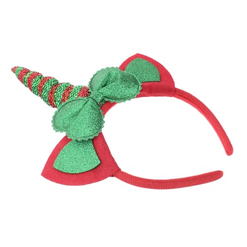 VICASKY Einhorn Stirnband Weihnachts-cosplay-kostüm Haarbänder Stirnband Stirnbänder Für Mädchen Halloween-kostüme Für Mädchen Weihnachts-einhorn-haarband Mädchen-outfit Stoff Rot von VICASKY