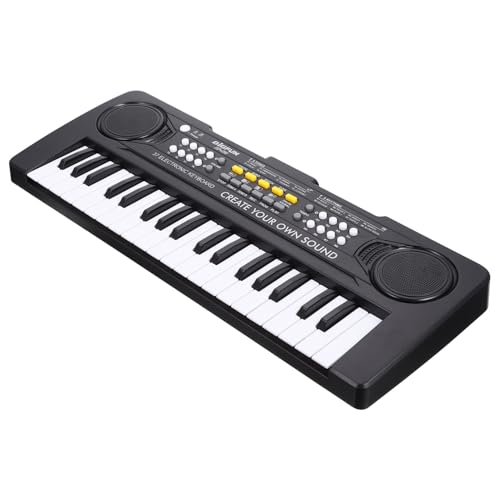 VICASKY Elektronische Orgel Für Lernspielzeug Für Spielzeugmikrofon Für Elektronische Tastatur Klavierlernspielzeug Musikalisches Black Plastik von VICASKY