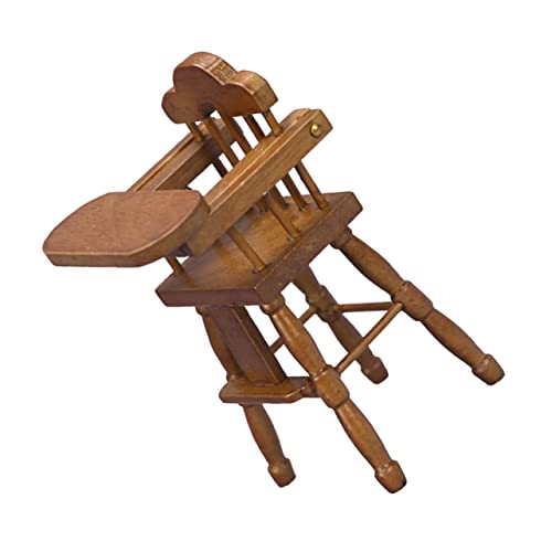 VICASKY Esszimmerstuhl Hochstuhl sitzhocker kindersitze Tischdekoration geburtstagsmitgebsl high Chair Lustig Miniatur-Esszimmerstühle Mini-Hochstuhl Miniatur-Hochstuhlmöbel Holz von VICASKY