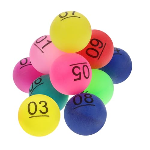 VICASKY Farbe Zahlenball Mini-nummerierte Kugeln verlost Bälle Kugeln ersetzen Mini-Tombola-Bälle Mini-Zahlenkugeln Mini-Spielbälle Lotterie-Ball-Maschine Spieleabendball Lotteriekugeln pp von VICASKY