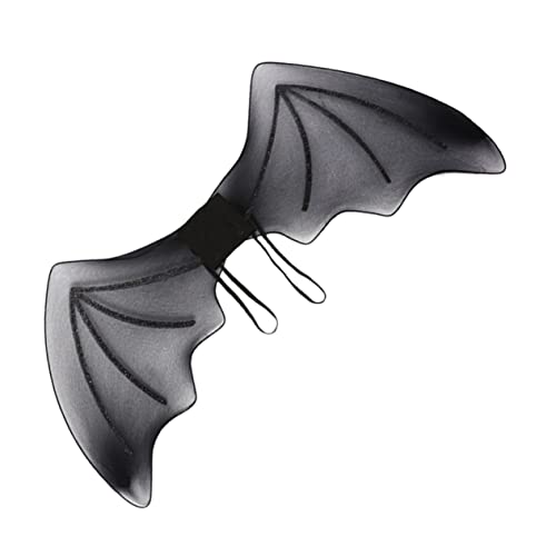 VICASKY Fledermausflügel Teufelsflügel Dämonenflügel Flügel Kostüm Flügel Einer Erwachsenen Fledermaus Halloween-Cosplay Fliegen Halloweenkostüm Krähe Zombie Haustier Siebdruck Black von VICASKY