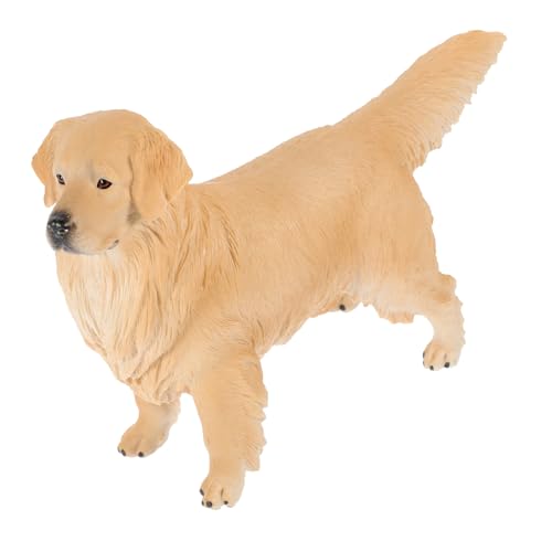 VICASKY Golden Retriever-Ornament Mini-Tiere Lernspielzeug Roboter Hundespielzeug Tiere Für Plüschtier Hunde Tiere Simulationshundedekore Figur Beige Plastik von VICASKY