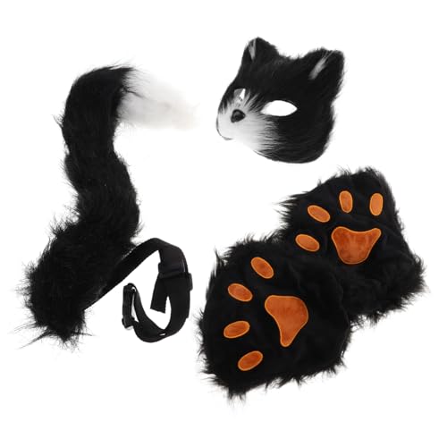 VICASKY Halloween-Maske pelzige Maske Kostüm Maske Halloween-Accessoires pelziges Kostüm Katzenmaske aus Papier tiermasken halloween maske Maskerade Masken Masse Fursuit-Maske Kunstpelz von VICASKY