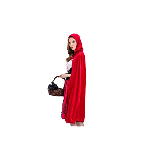 VICASKY Halloweenkostüm Für Frauen Rotes Kapuzenkleid Rotkäppchen Outfit S Für Karneval Und Fasching Elegantes Rotkäppchen Kostüm Für Halloween von VICASKY