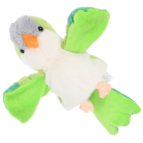 VICASKY Handpuppenspielzeug Babylöffel Papagei Stofftier Vogel Stofftier Tierpuppe Vogel Fingerpuppen Papageienspielzeug Papageienpuppe Vogelpuppe Spielzeugpapagei Für Plüsch von VICASKY