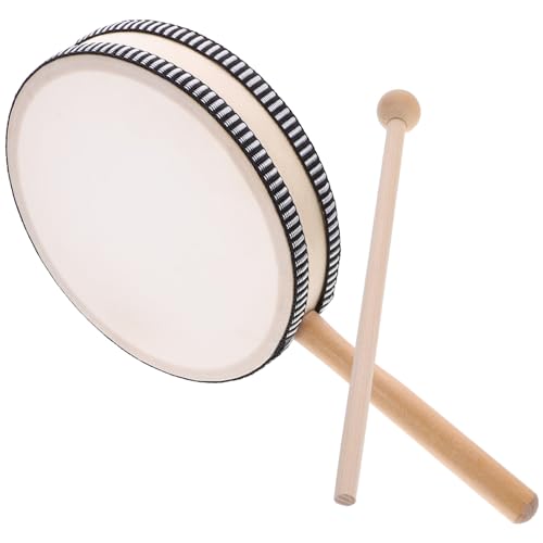 VICASKY Handtrommel Set Handtrommel Für Holzrahmen Trommel Mit Schlägel Ideales Percussion Instrument Für Musikspiel Und Der Kreativität Bongos von VICASKY