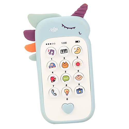 VICASKY Handy für Kinder Musikspielzeug für Babyphone Musikspielzeug Smartphone Kinder Handy kinderhandy Toys Handy Spielzeug pädagogisches Telefonspielzeug Plastik Sky-Blue von VICASKY