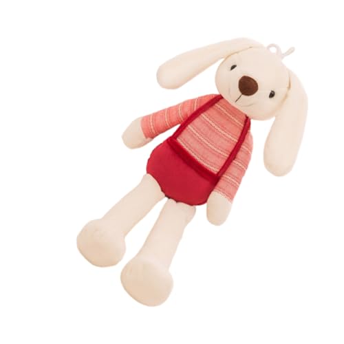 VICASKY Hasenpuppe Kinder Kuscheltier für Kinder Kindergeburtstagsgeschenk plüschtier süß Hasenfigur Babygeschenk für Paare Stoffhase ausgestopfte Hasen PP Baumwolle rot von VICASKY