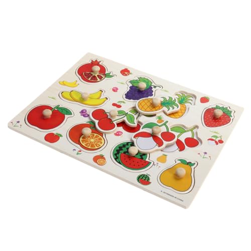 VICASKY Hölzernes Alphabet Puzzle Board Pädagogisches Für Obst Lernspielzeug Für Kleinkinder Holzpuzzle Für Kreative Spielerfahrung Für Jungen Und Mädchen Ab von VICASKY