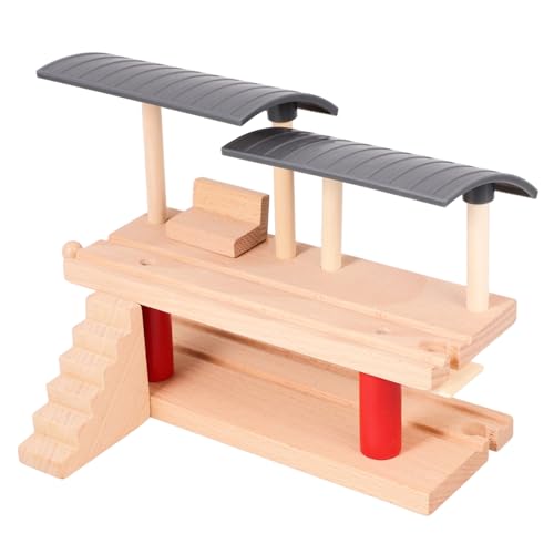 VICASKY Holz Doppelstöckiger Bahnsteig Zug Schienen Zubehör für Ab Jahren DIY Eisenbahn Plattform mit Treppen Kompatibel mit Holzeisenbahn Sets Pädagogisches für Kreatives Bauen VICASKY Holz Doppelstöckiger Bahnsteig Zug Schienen Zubehör für Ab Jahren DIY Eisenbahn Plattform mit Treppen Kompatibel mit Holzeisenbahn Sets Pädagogisches für Kreatives Bauen von VICASKY