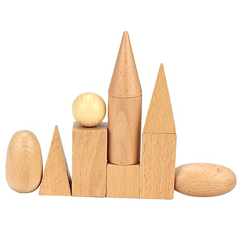 VICASKY Holz Gebäude Mini Bausteine ​​ Lustige Kid Pädagogisches Geometrische Khaki Holz von VICASKY