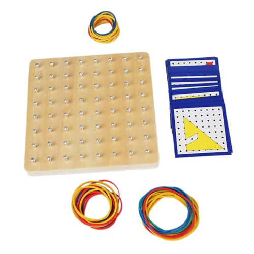 VICASKY Holz Geobrett Montessori Lernspielzeug mit Nagelplatte und Gummibändern Kreatives Geometrisches Puzzle für Feinmotorik und Frühe Mathematik Lernspielzeug für Eltern VICASKY Holz Geobrett Montessori Lernspielzeug mit Nagelplatte und Gummibändern Kreatives Geometrisches Puzzle für Feinmotorik und Frühe Mathematik Lernspielzeug für Eltern von VICASKY