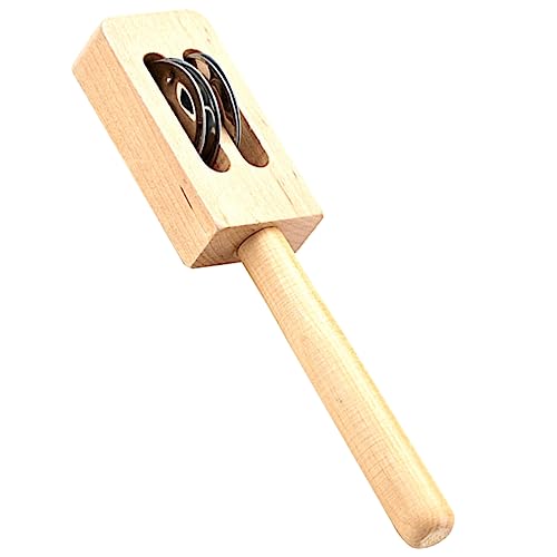 VICASKY Holz Handglocke Schüttelglocke Für Babys Lernspielzeug Zur Der Motorik Und Wahrnehmung Ideal Für Spieltrapez Und Krabbelspielzeug Zufälliger Stil von VICASKY