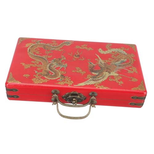 VICASKY Holz Mahjong Aufbewahrungsbox mit Deckel Große Kapazität Robust und Tragbar Vielseitiger Mahjong Set Container und Geschenkbox für Sicheres Verstauen und Organisieren von VICASKY Holz Mahjong Aufbewahrungsbox mit Deckel Große Kapazität Robust und Tragbar Vielseitiger Mahjong Set Container und Geschenkbox für Sicheres Verstauen und Organisieren von von VICASKY