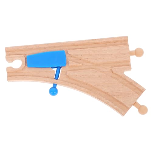 VICASKY Holzeisenbahn Weiche aus Holz Zubehör zum Bauen von Flexiblen Gleisanlagen für Handliche Leichte und Einfache Montage Kompatibel mit Holzeisenbahnsets Fördert Feinmotorik und VICASKY Holzeisenbahn Weiche aus Holz Zubehör zum Bauen von Flexiblen Gleisanlagen für Handliche Leichte und Einfache Montage Kompatibel mit Holzeisenbahnsets Fördert Feinmotorik und von VICASKY