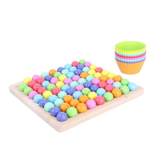 VICASKY Holzperlen Lernspielzeug Bunte Kugel Puzzle Pädagogisch Fördernd Ab Jahre Interaktives Eltern Junge Mädchen Spiel zur Farb Denkförderung VICASKY Holzperlen Lernspielzeug Bunte Kugel Puzzle Pädagogisch Fördernd Ab Jahre Interaktives Eltern Junge Mädchen Spiel zur Farb Denkförderung von VICASKY