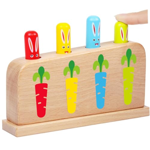 VICASKY Holzspielzeug Pop up Für Kognitive Fähigkeit Fördern Mit Lustigem Stick Spiel Geeignet Für ädchen Und Jungen Zufälliger Stil Ideal Für Frühe Bildung Und Spielzeit von VICASKY