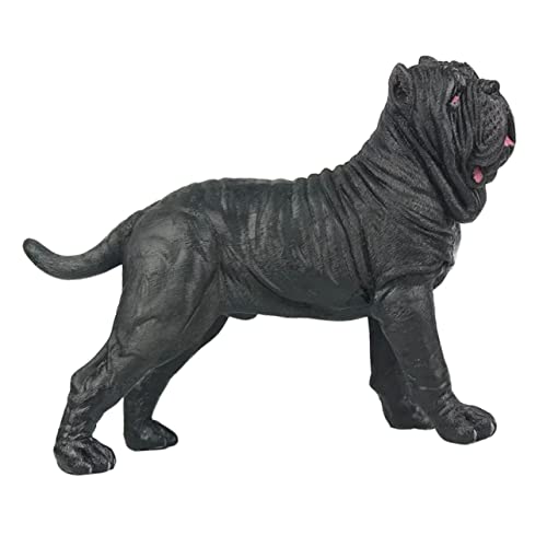 VICASKY Hundeschmuck Hundespielzeug Spielzeug Für Haustiere Hundefiguren Für Kinder Hundestatue Für Kinder Simulationshundemodell Spielzeug Für Kinder Desktop-Spielzeug Plastik Black von VICASKY