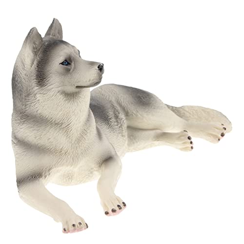 VICASKY Husky-Modell Spielen Mini-hundestatue Hundekuchendeckel Welpenfigurenspielzeug Hunde-sammelfiguren Gartenhundestatue Hundefigur Gefälschtes Tier Plastik Kind Tibetischer Mastiff von VICASKY