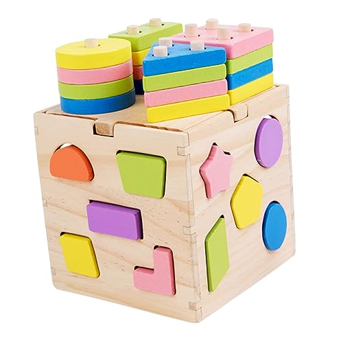 VICASKY Intelligentes Holzspielzeug Für Geometrische Formen Sortierspielzeug Pädagogisches Montessori Für Kleinkinder Frühe Entwicklung Von Motorischen Fähigkeiten 1 Set von VICASKY