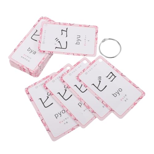 VICASKY Japanische Lernkarten Sprechende Karten Für Kleinkinder Phonetik-Flash-Karten Kommunikationskarten Alphabet-lernspielzeug Hiragana-lernkarten Kommunikationsgerät Wortkarten Papier von VICASKY