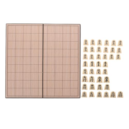 VICASKY Japanisches Schach Faltschachspiel magnetisches Dame-Brettspiel Klappbares Schachbrett Holzschachspiel Schachspiel für unterwegs familienspiel Reise-Brettspiele Reise-Sh-Spiel p.s von VICASKY