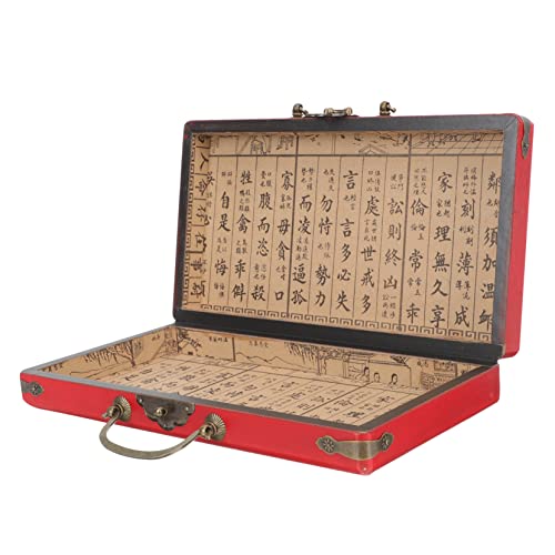 VICASKY Kasten Aufbewahrungsboxen Behälter Mit Deckel Mahjong-aufbewahrungskoffer Mahjong-Fall Organizer Mit Deckel Mahjong-Fliesen Digitaler Spieltisch Mahjong-Halter Holzbehälter Hölzern von VICASKY