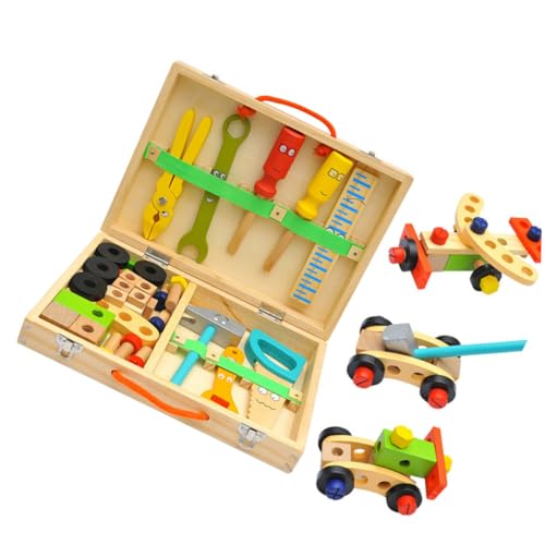 VICASKY Kinder Werkzeugkasten Reparaturwerkzeug Set Für Kleinkinder Demontage Werkzeugkasten Spielzeug Miniatur Werkzeugkasten Konstruktion Lernspielzeug Rollenspiel von VICASKY