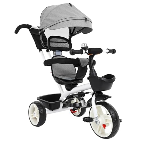 VICASKY Kinderdreirad mit Verstellbarer und Sonnenschutz Leichter und Stabiler Kinderwagen für Kleinkinder Jahre Tragbar und Sicher für Jungen und Mädchen Draußen VICASKY Kinderdreirad mit Verstellbarer und Sonnenschutz Leichter und Stabiler Kinderwagen für Kleinkinder Jahre Tragbar und Sicher für Jungen und Mädchen Draußen von VICASKY