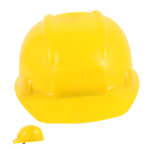 VICASKY Kinderfeuerhut Schutzhelm Mit Anstoßkappe Schutzhelm Gelb Leitkegel Hut Gelber Schutzhelm Bau-hut-kostüm Verrückte Hüte Schutzhelmkonstruktion Schutzhelm-kostüm Plastik Yellow von VICASKY