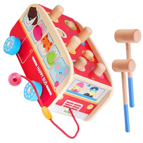 VICASKY Spielzeug Kinder Spielzeug Kindergarten Früherziehung Percussion b Farbkognitionsspielzeug Kinderzubehör Lernspiele Kinderspielzeug Rotes Holz von VICASKY