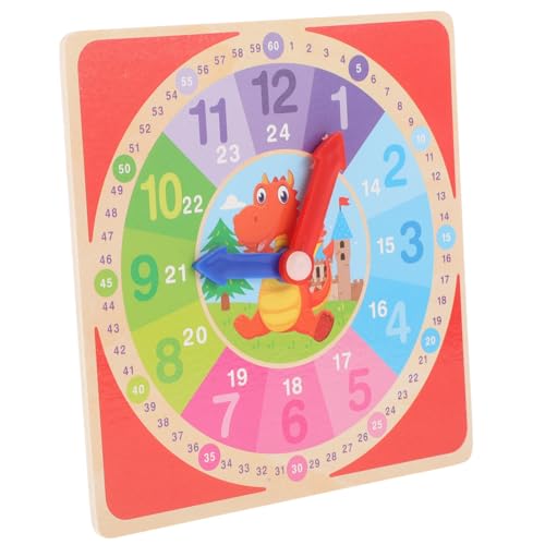 VICASKY Kinderuhr Holz Uhr Zahlen Lernspielzeug Uhr Modell für Zeit Lernen Holzspielzeug für Uhr-Lernspielzeug Kognition Uhr Uhr für Kleinkinder von VICASKY