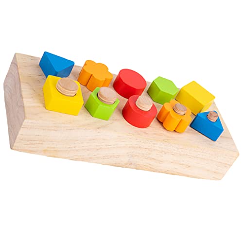 VICASKY 1 Set Von Holzspielzeug Für Kleinkinder Pädagogisches Formen Sortierspiel Für Frühe Entwicklung Motorikspielzeug Zur Farberkennung Und Feinmotorik Für Ab 18 Monaten von VICASKY