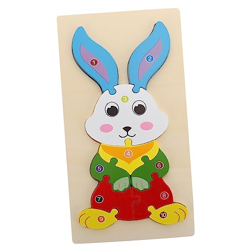 VICASKY Kognitives dreidimensionales Puzzle interaktives Puzzle kinderpuzzle Toys holzpuzzles Junge aus Holzbausteinen Cartoon-Puzzle- hölzern von VICASKY