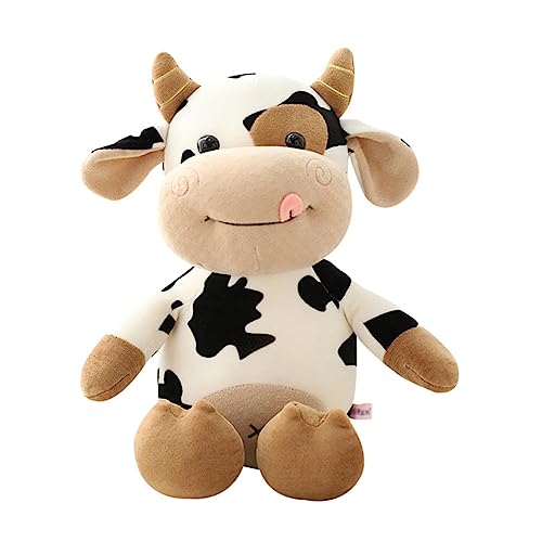 VICASKY Kuhpuppe Animal Toys Tier Kuh Plüschpuppe für Kinderzimmer Cartoon Kuh Plüschpuppe Tierisches Mitbringsel kuhldecke Tierkuh Stoffpuppe Stofftier Plüschkuh PP Baumwolle von VICASKY