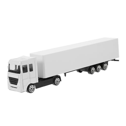 VICASKY LKW-Modellspielzeug Druckguss-LKW-Spielzeug Schiffscontainer-Automodell Kinder puppenwagen kinderspielzeug Auto LKW-Spielzeug für Kleinkinder Mini-Trucks-Modell aus Legierung Weiß von VICASKY