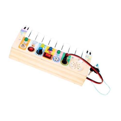 VICASKY Led-Busy-Board Kinderspielzeug Kinderversorgung Haushalt Tragbares Spielzeug Musikspielzeug Kinder Liefert Kinderaccessoire Kinder Zubehör Verschleißfestes Spielzeug Holz von VICASKY